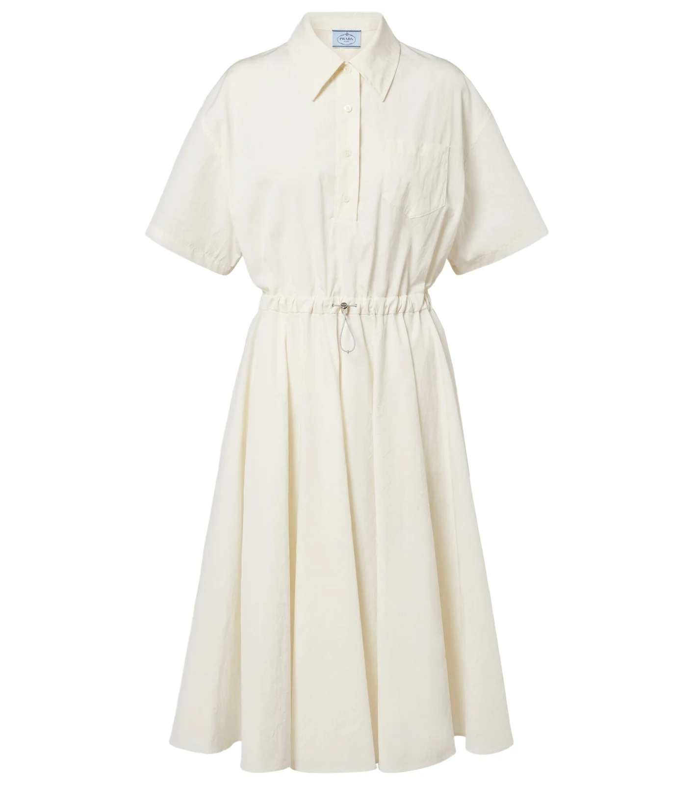Cotton-blend polo dress