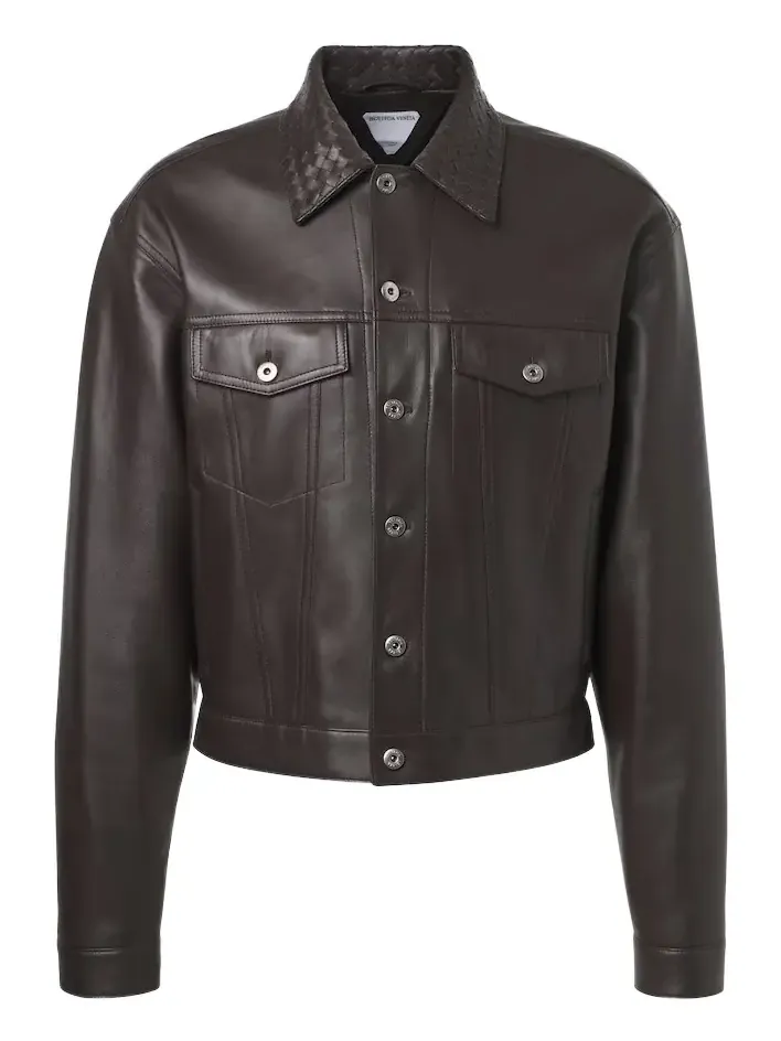Intrecciato leather jacket Intrecciato leather jacket