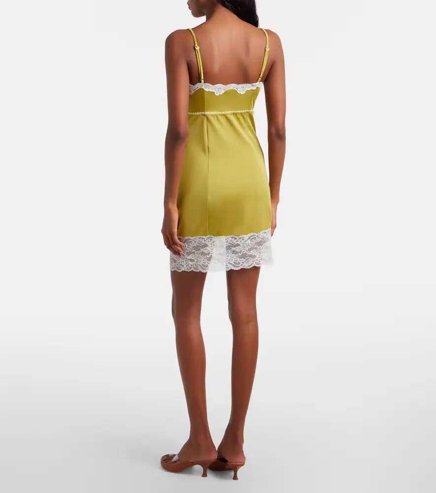 Chloe Chloé Lace-trimmed slip dress | Thumbnail 4 Chloe Chloé Lace-trimmed slip dress | Thumbnail 4