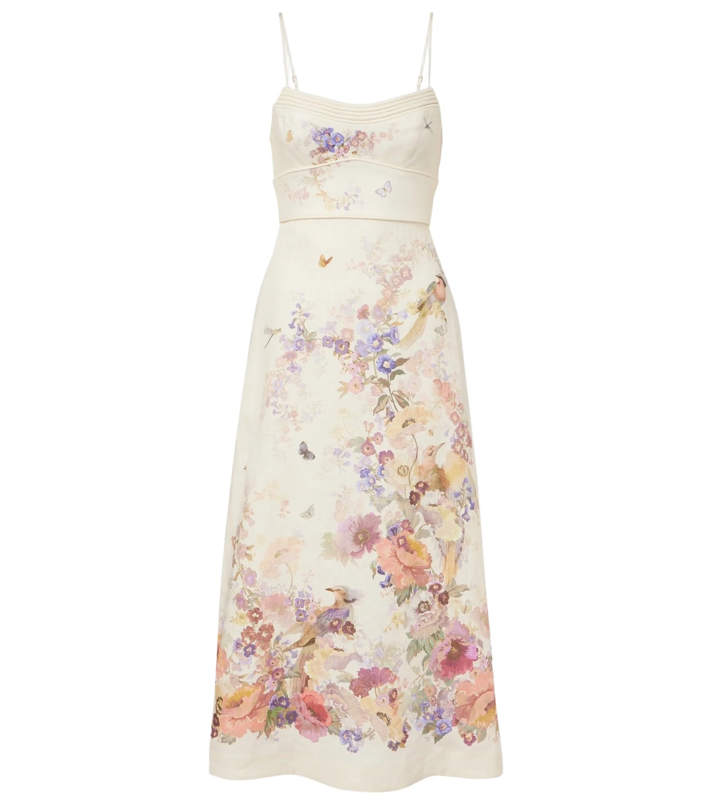 Alchemy floral linen midi dress Alchemy floral linen midi dress