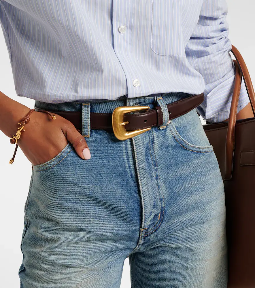 Saint Laurent Folk leather belt | Thumbnail 3