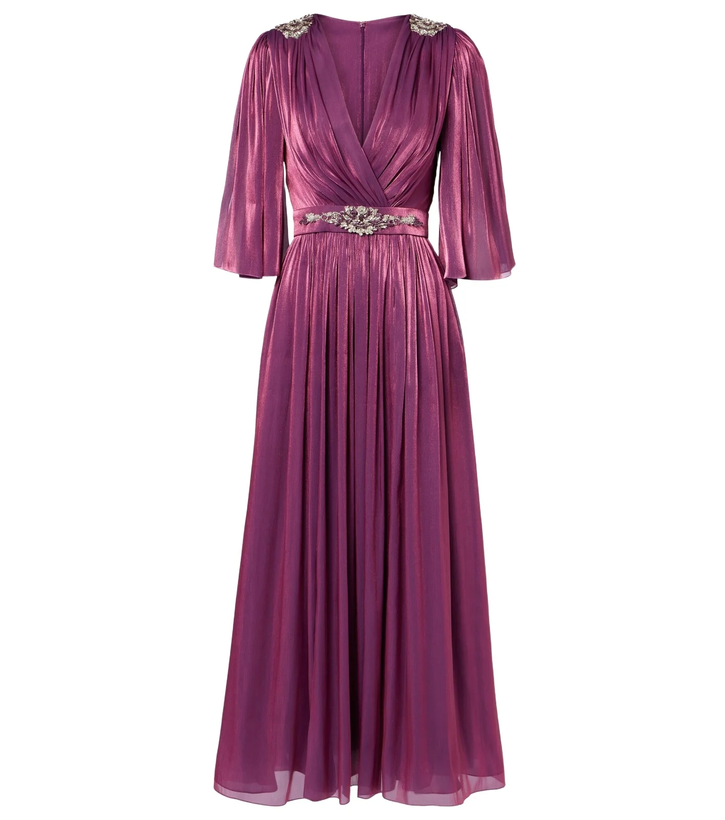 Embellished Lurex georgette gown Embellished Lurex georgette gown