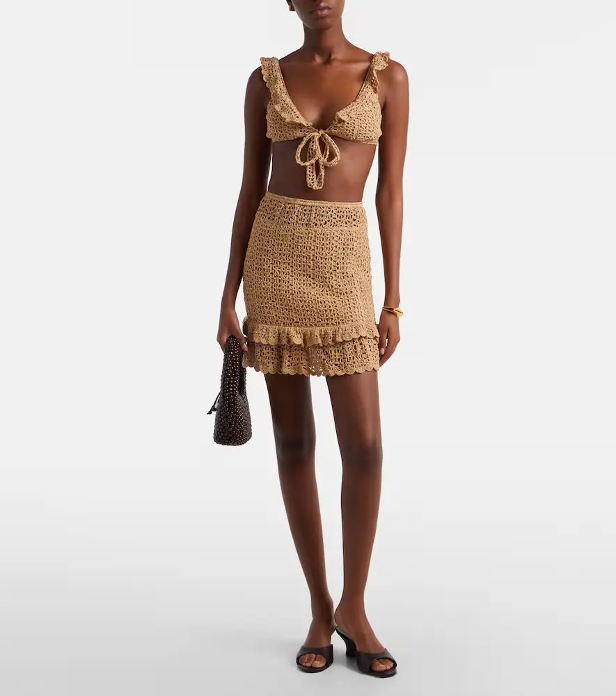 Anna Kosturova Brigitte crochet cotton miniskirt | Thumbnail 5