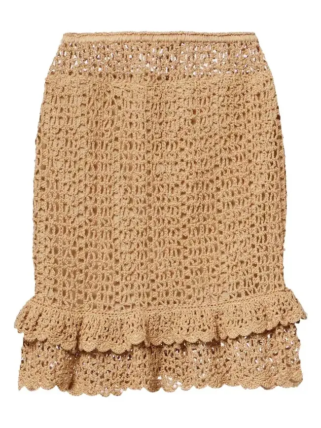 Anna Kosturova Brigitte crochet cotton miniskirt