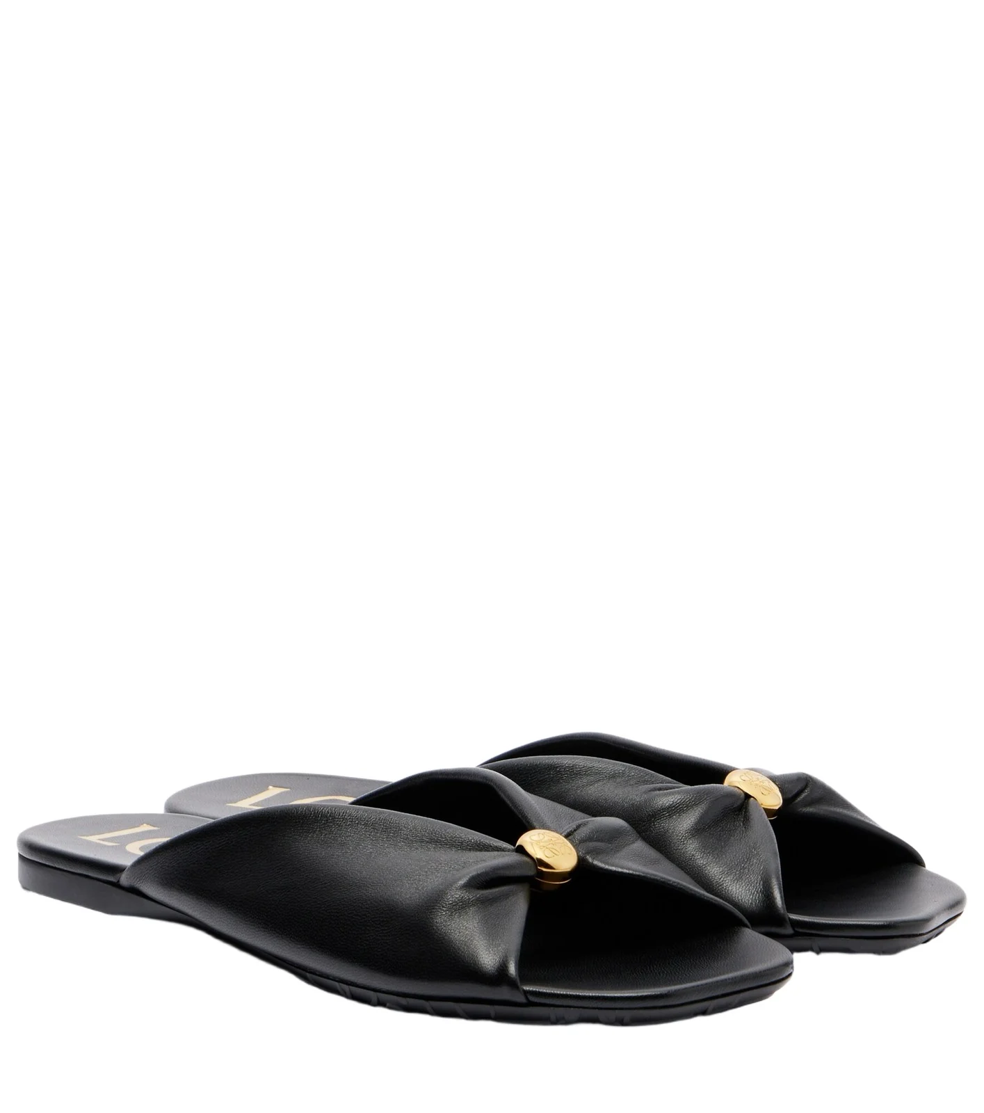Paula's Ibiza Pebble leather slides