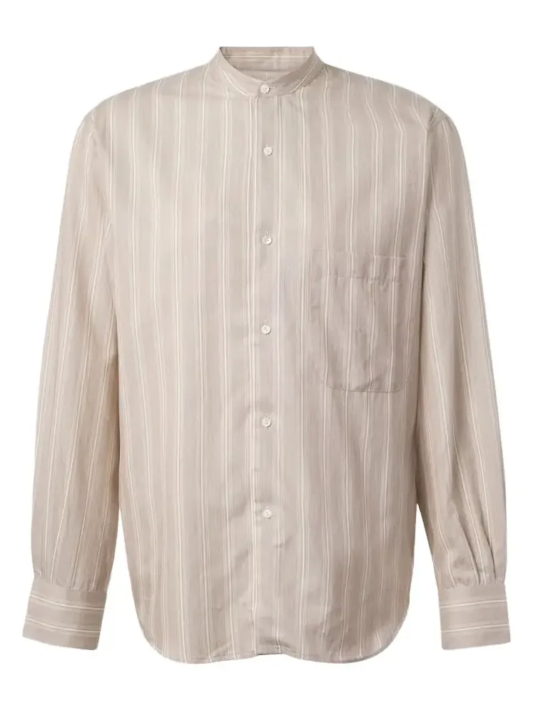 Stòffa Striped cotton and silk shirt
