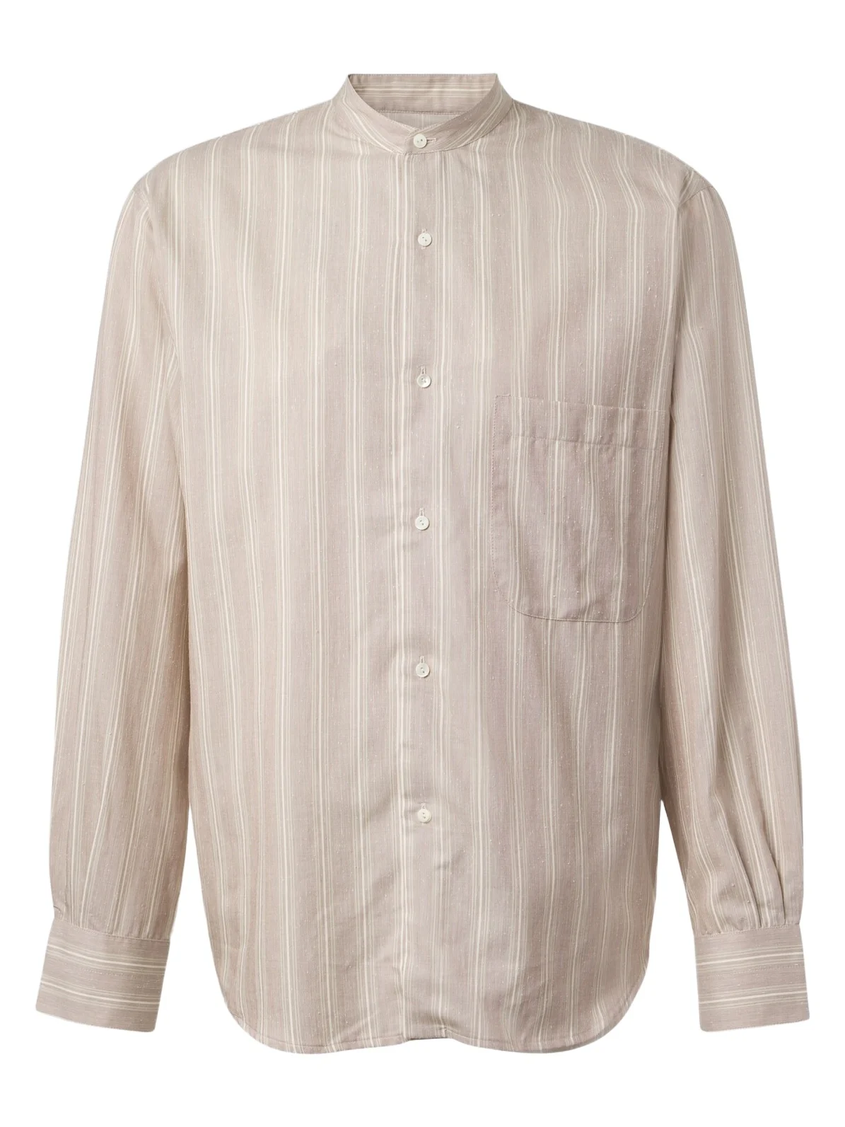 Striped cotton and silk shirt