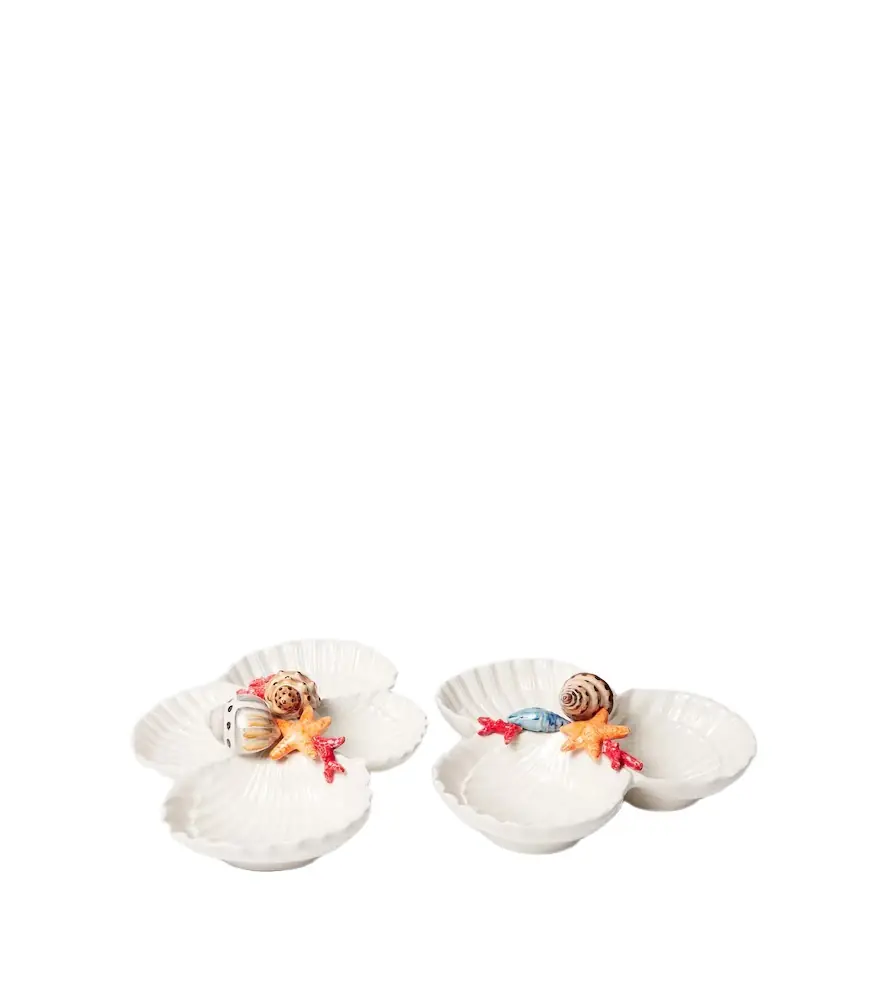 LES OTTOMANS Set of 2 ceramic starter plates