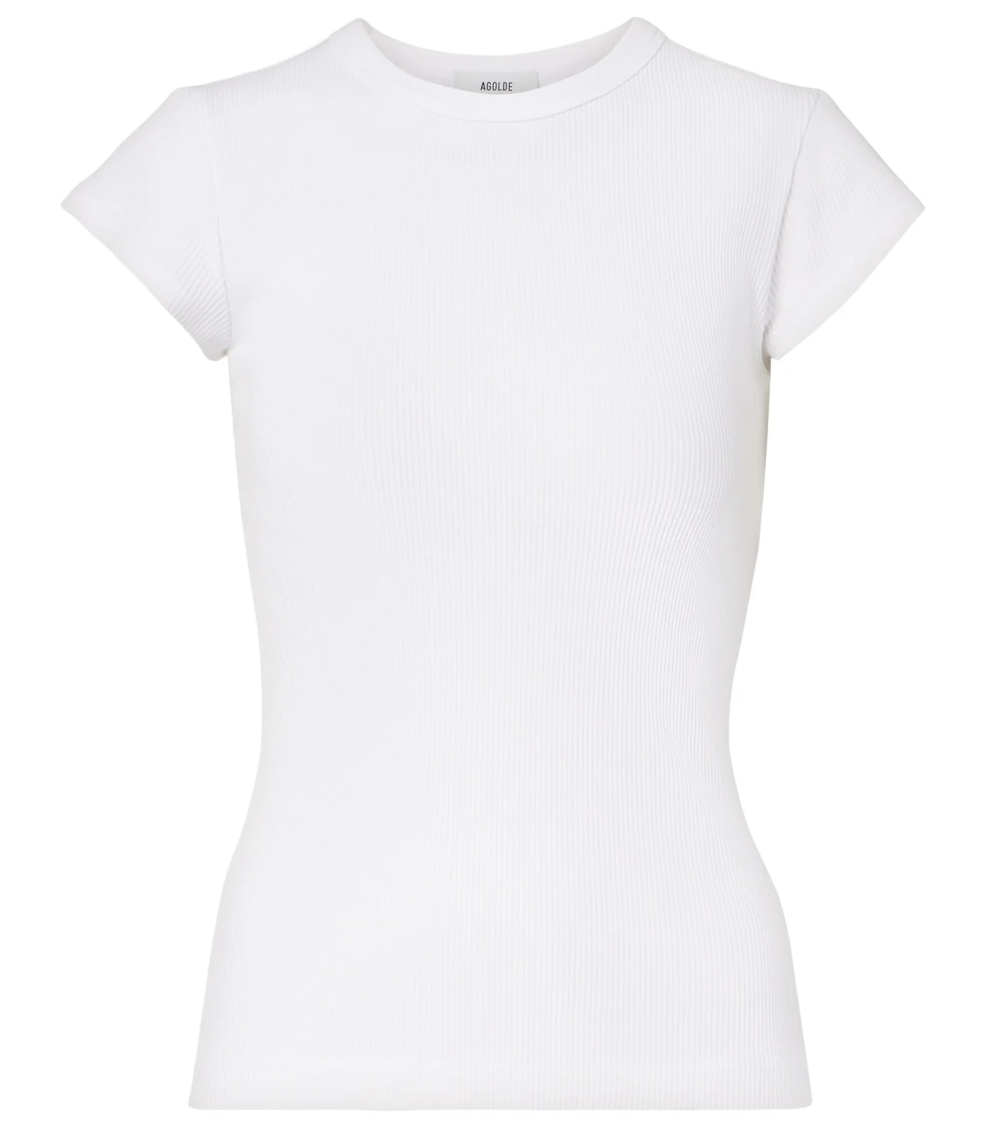 AGOLDE Edison ribbed-knit T-shirt