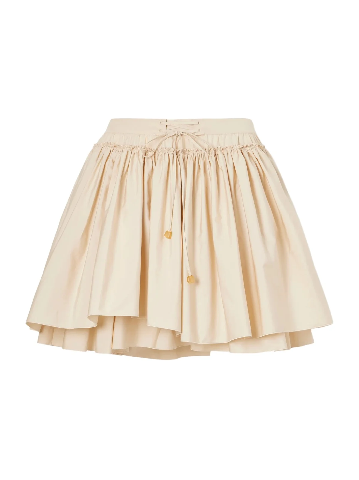 + Paula’s Ibiza Ruffled Cotton-poplin Mini Skirt + Paula’s Ibiza Ruffled Cotton-poplin Mini Skirt