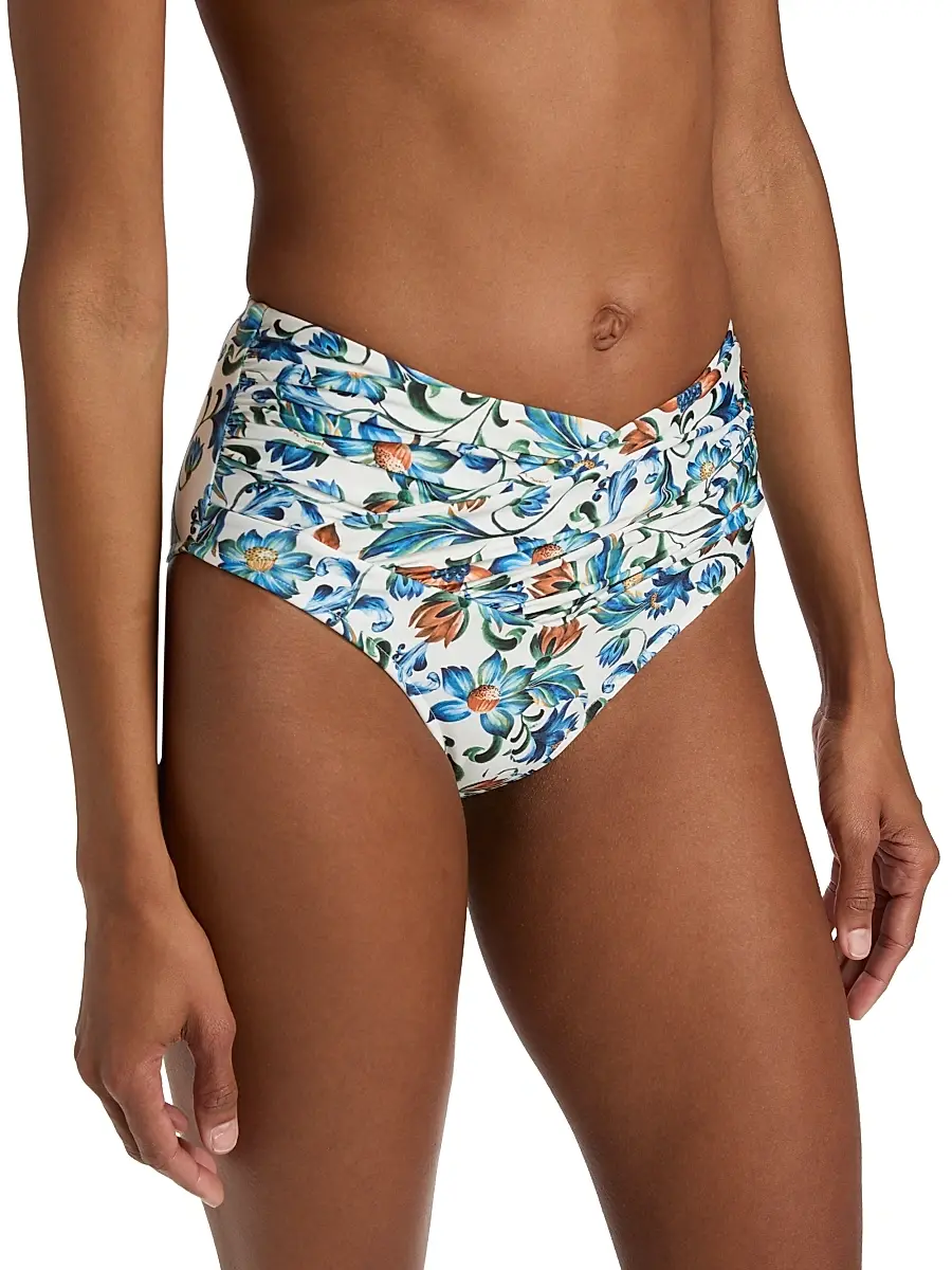 Farm Rio Women's Flora Tile Hot Pants Bikini Bottom | Thumbnail 4 Farm Rio Women's Flora Tile Hot Pants Bikini Bottom | Thumbnail 4