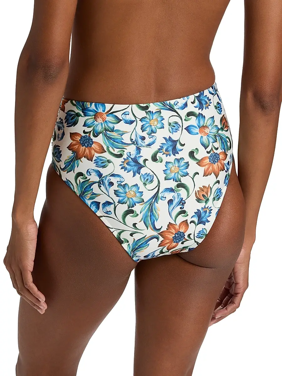 Farm Rio Women's Flora Tile Hot Pants Bikini Bottom | Thumbnail 5 Farm Rio Women's Flora Tile Hot Pants Bikini Bottom | Thumbnail 5