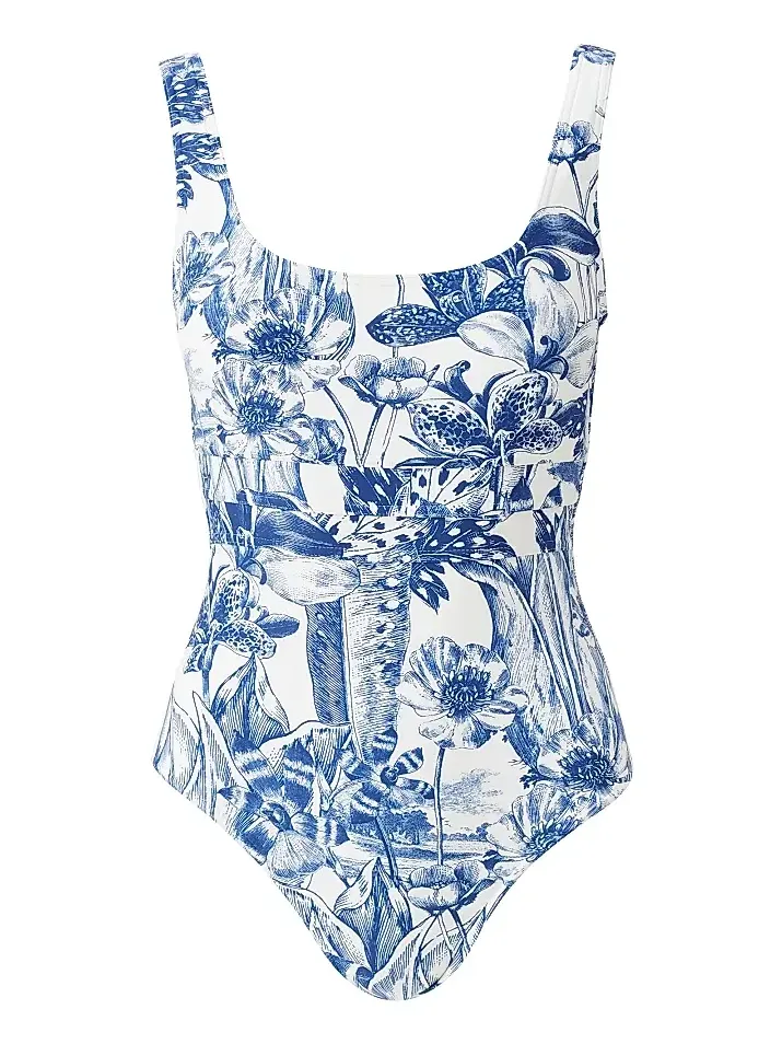 Melissa Odabash Women's High Summer Nevada Floral Toile One-Piece Swimsuit