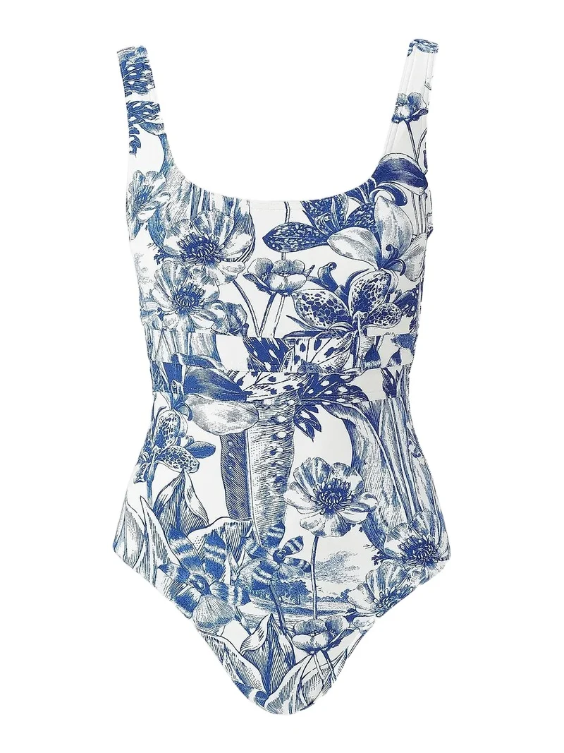 Melissa Odabash Women's High Summer Nevada Floral Toile One-Piece Swimsuit