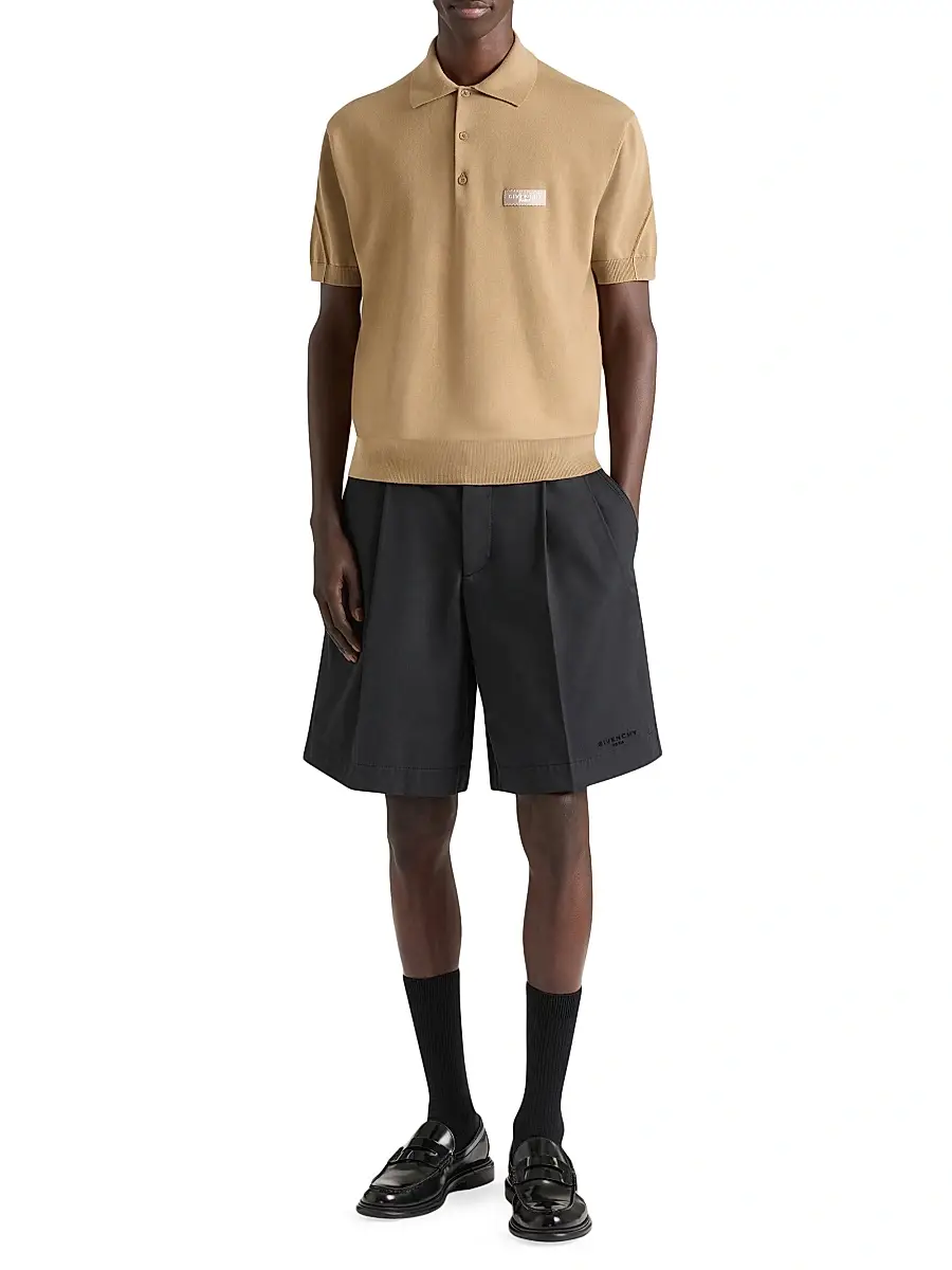 Givenchy Men's Couture Seam Polo Shirt in Cotton with Gros Grain Detail | Thumbnail 2 Givenchy Men's Couture Seam Polo Shirt in Cotton with Gros Grain Detail | Thumbnail 2