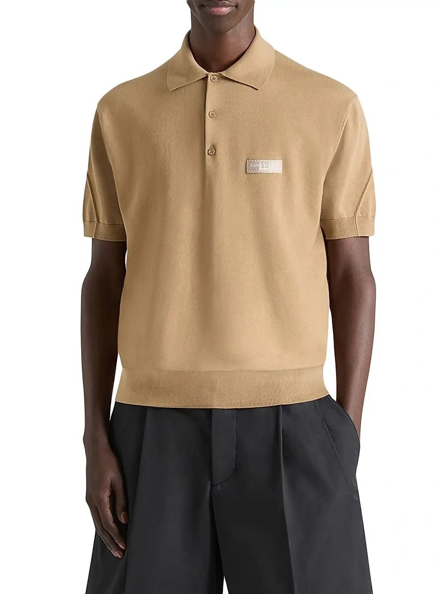 Givenchy Men's Couture Seam Polo Shirt in Cotton with Gros Grain Detail | Thumbnail 3 Givenchy Men's Couture Seam Polo Shirt in Cotton with Gros Grain Detail | Thumbnail 3