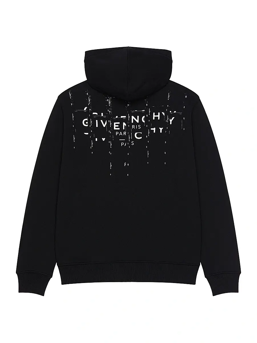 Givenchy Men's Zipped Hoodie in Fleece with Photographic Negative Print | Thumbnail 2 Givenchy Men's Zipped Hoodie in Fleece with Photographic Negative Print | Thumbnail 2