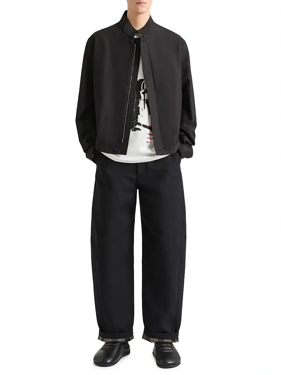 Givenchy Men's Blouson Jacket in Mix Cotton with Photographic Negative Print | Thumbnail 2