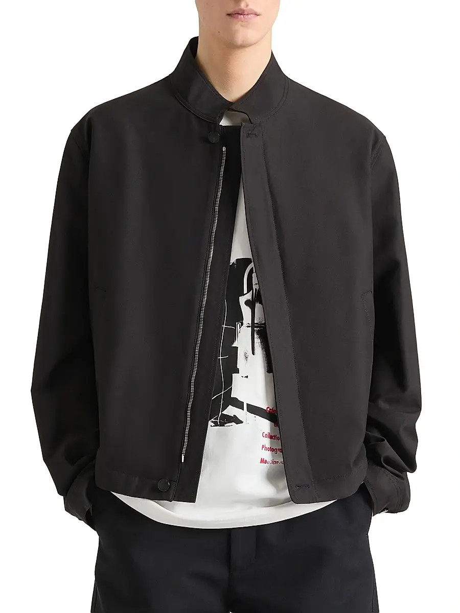 Givenchy Men's Blouson Jacket in Mix Cotton with Photographic Negative Print | Thumbnail 4