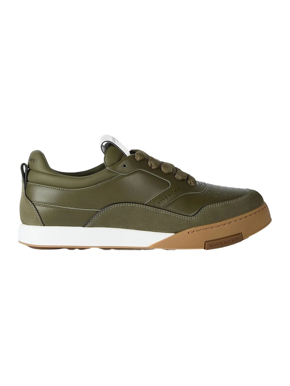Givenchy Men's Yard Sneakers in Leather - Khaki Black