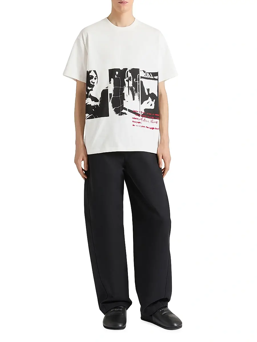 Givenchy Men's T-Shirt in Cotton with Photographic Negative Print | Thumbnail 2 Givenchy Men's T-Shirt in Cotton with Photographic Negative Print | Thumbnail 2