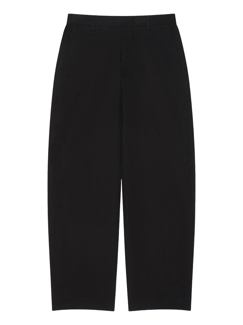 Men's Couture Seam Pants in Flannel with Checked Reverse - Black