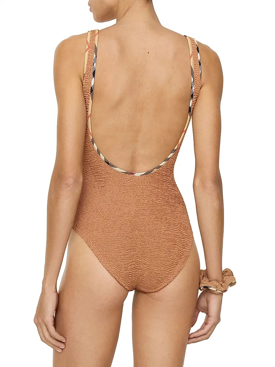 Burberry Women's x Hunza G Faye Check One-Piece Swimsuit | Thumbnail 3 Burberry Women's x Hunza G Faye Check One-Piece Swimsuit | Thumbnail 3