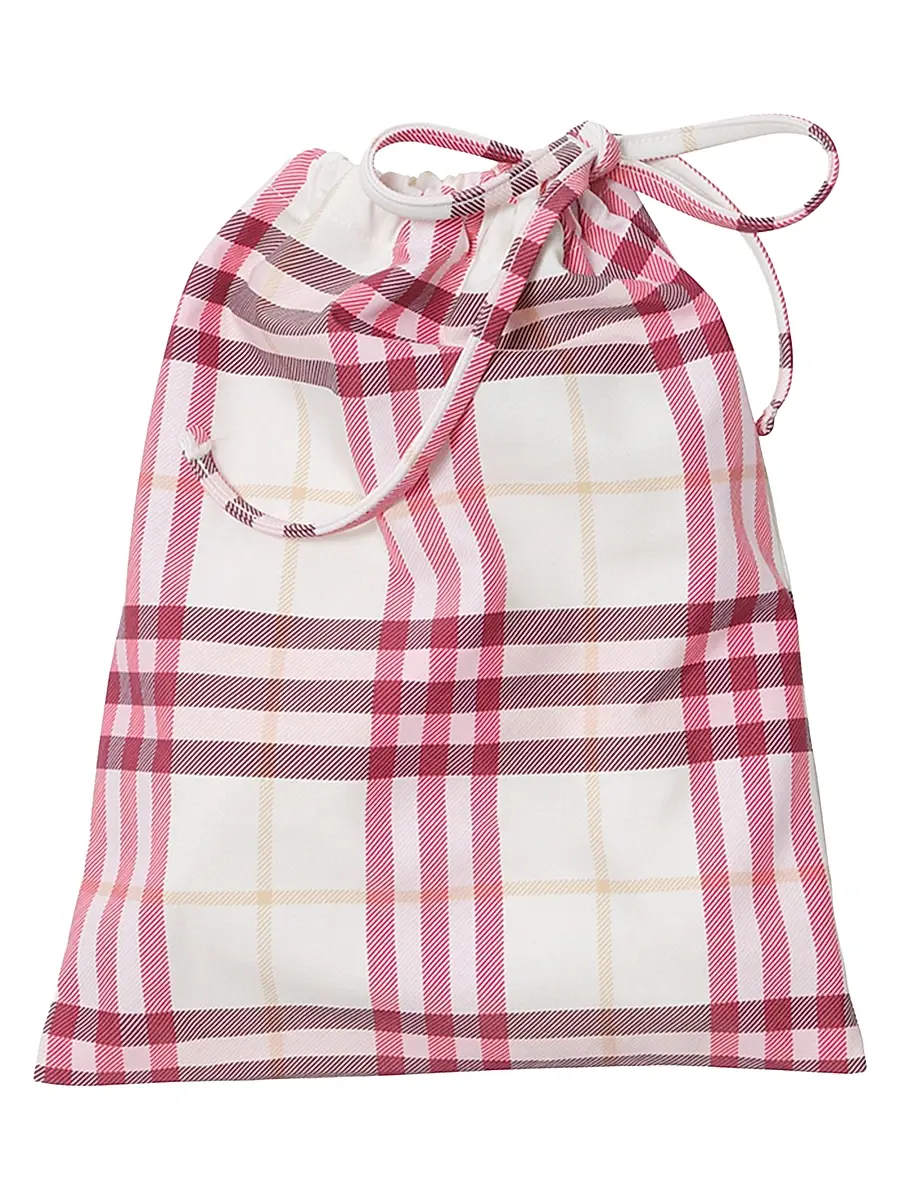 Burberry Women's Sadie Check Triangle Bikini Top - Aubergine Purple | Thumbnail 4