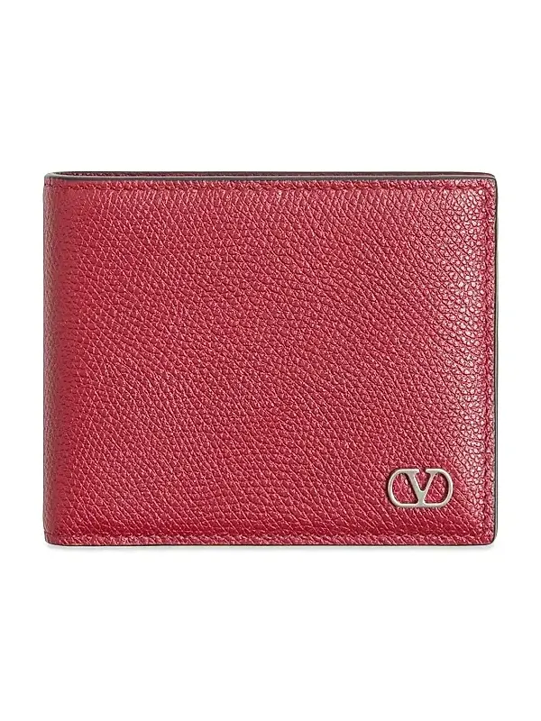 Valentino Men's VLogo Signature Grainy Calfskin Wallet