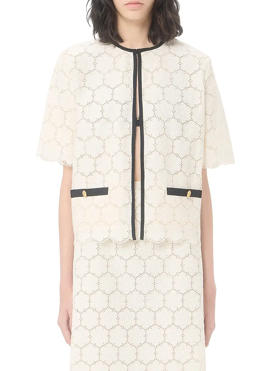 Valentino Women's Jacket in Fleurs Cotton | Thumbnail 3 Valentino Women's Jacket in Fleurs Cotton | Thumbnail 3
