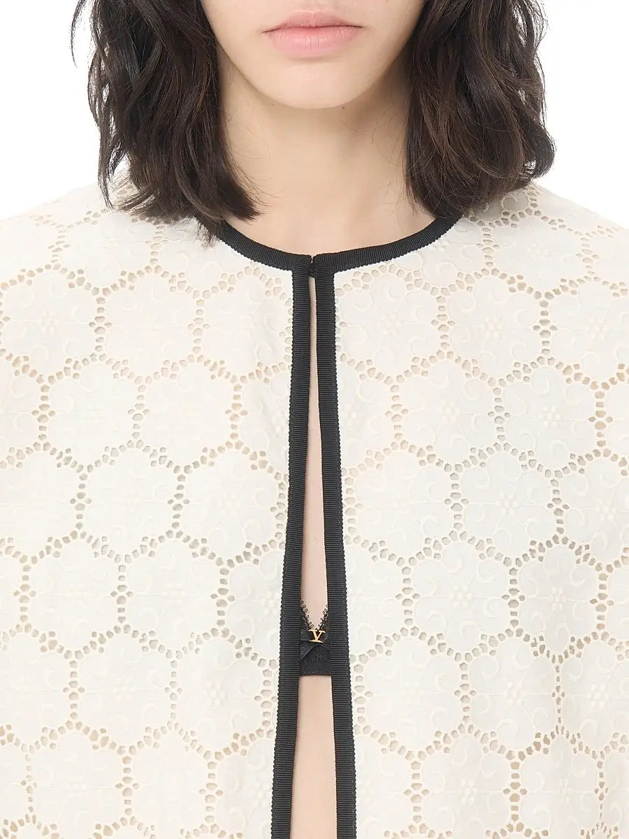 Valentino Women's Jacket in Fleurs Cotton | Thumbnail 6 Valentino Women's Jacket in Fleurs Cotton | Thumbnail 6