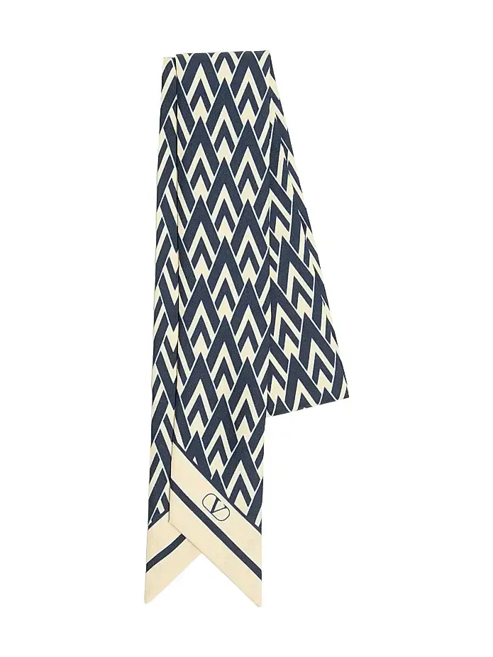 Valentino Women's Toute La V Silk Bandeau Scarf
