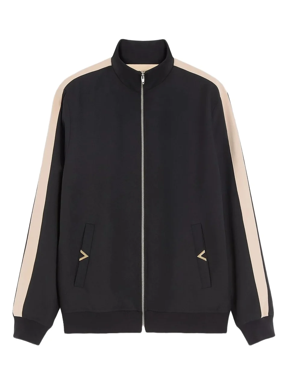 Men's Nylon Sweatshirt with VGold - Black Butter Men's Nylon Sweatshirt with VGold - Black Butter