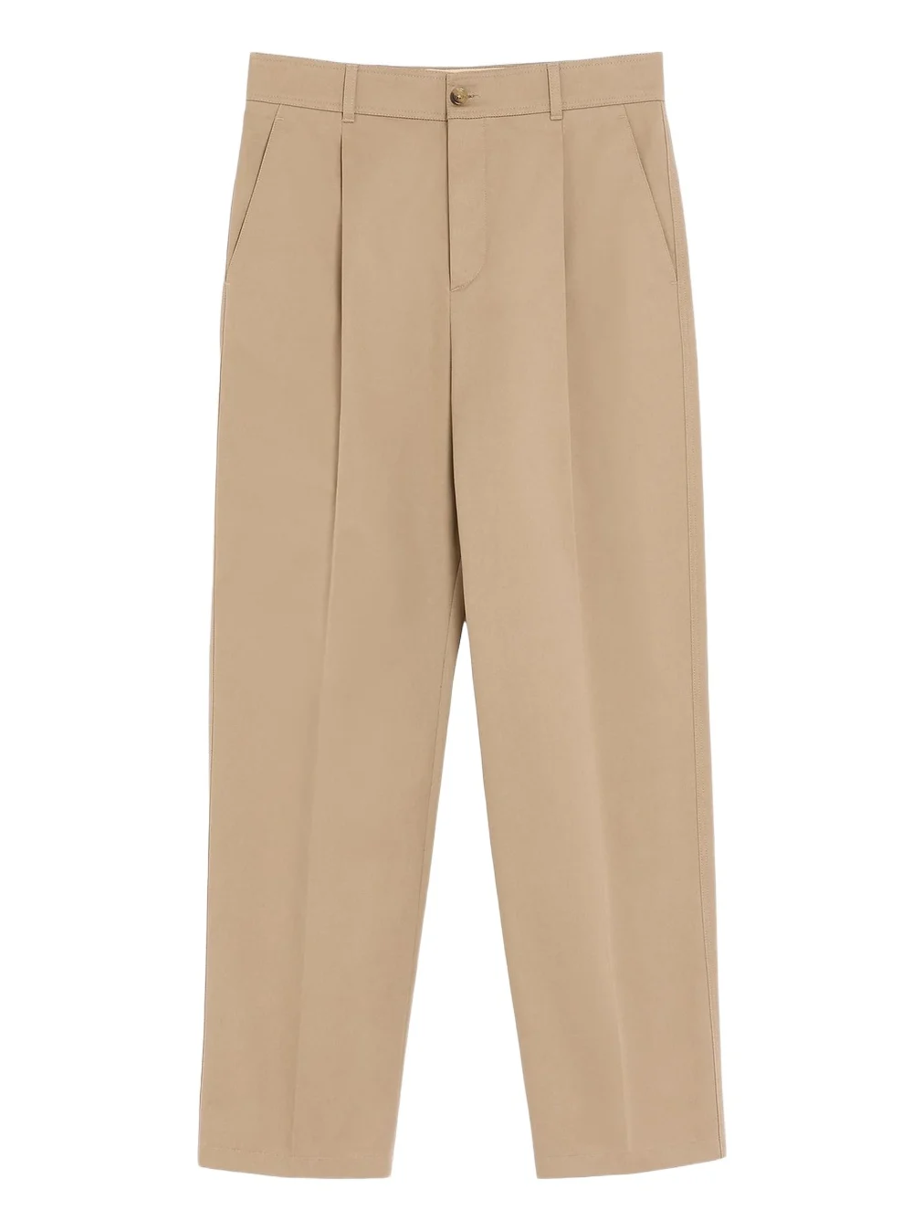 Men's Trousers in Cotton Gabardine with VLogo Embroidery - Beige Men's Trousers in Cotton Gabardine with VLogo Embroidery - Beige