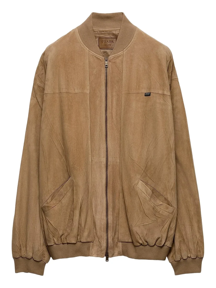 Men's Suede Bomber Jacket