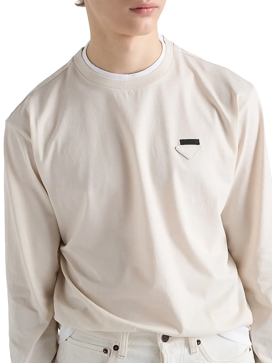 Prada Men's Long-Sleeved Cotton T-Shirt | Thumbnail 5