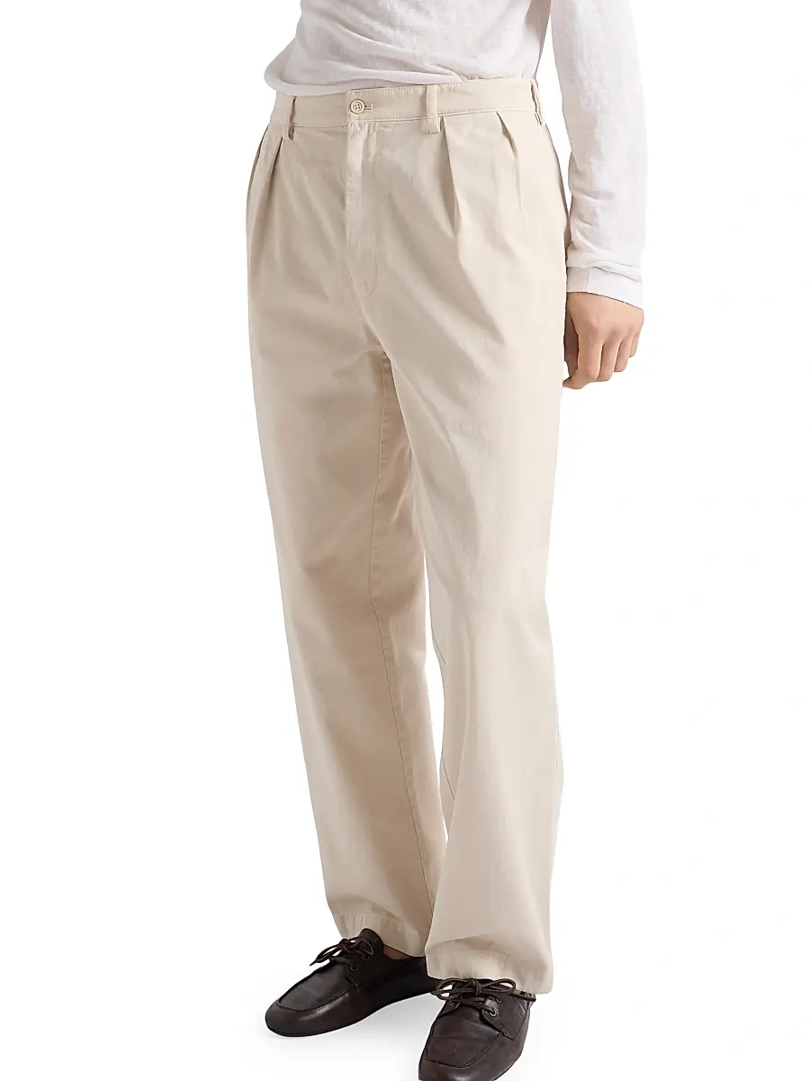Prada Men's Wide-Leg Cotton Pants | Thumbnail 3 Prada Men's Wide-Leg Cotton Pants | Thumbnail 3
