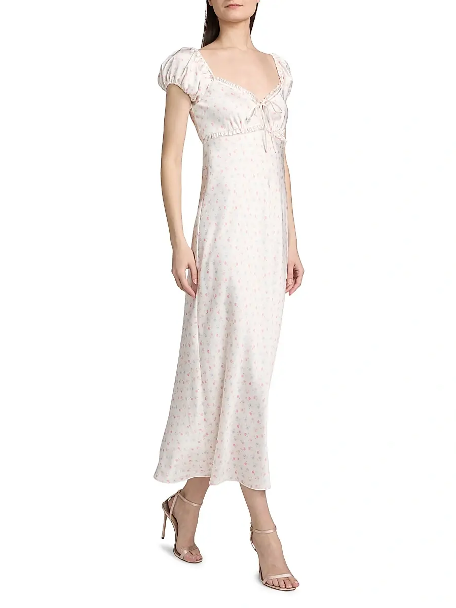 LoveShackFancy Women's Epone Floral Smocked Midi-Dress | Thumbnail 4 LoveShackFancy Women's Epone Floral Smocked Midi-Dress | Thumbnail 4