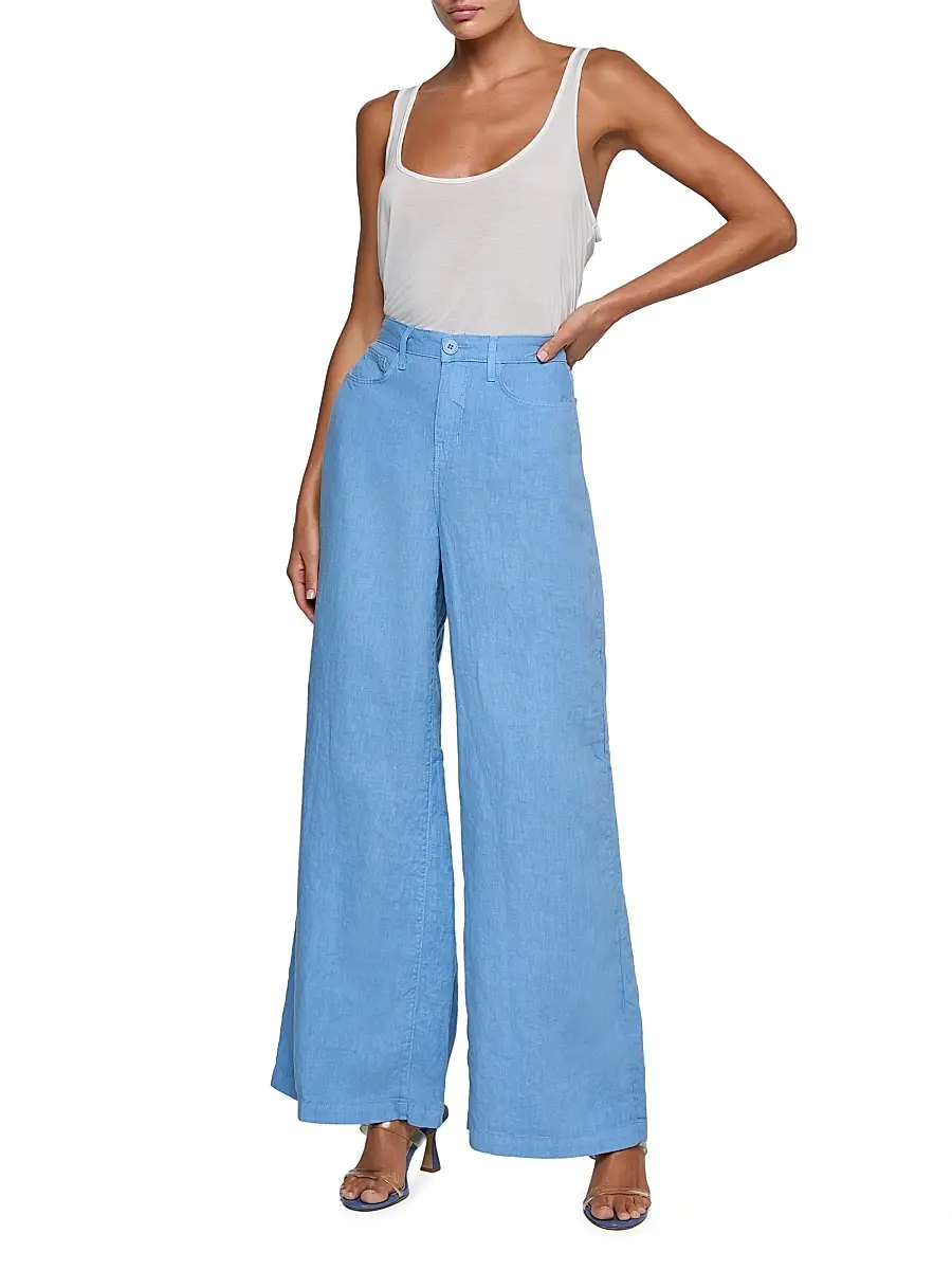 L'Agence Women's Amara Linen High-Rise Wide-Leg Pants | Thumbnail 2 L'Agence Women's Amara Linen High-Rise Wide-Leg Pants | Thumbnail 2