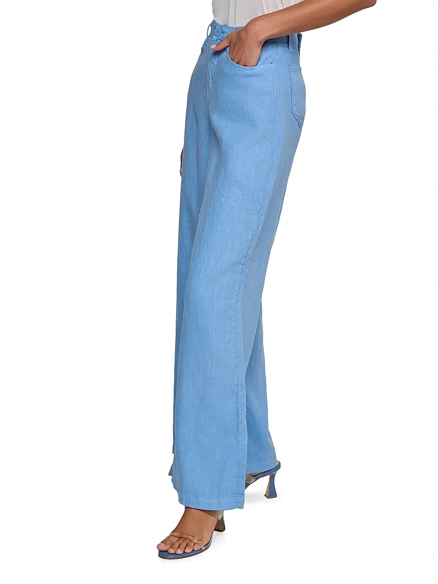 L'Agence Women's Amara Linen High-Rise Wide-Leg Pants | Thumbnail 4 L'Agence Women's Amara Linen High-Rise Wide-Leg Pants | Thumbnail 4