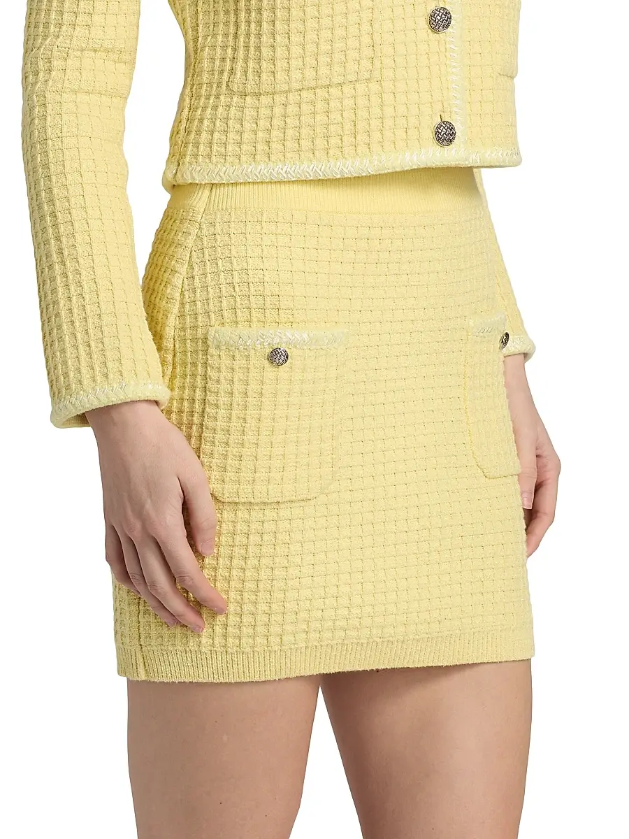 Milly Women's Saige Textured Knit Miniskirt | Thumbnail 4 Milly Women's Saige Textured Knit Miniskirt | Thumbnail 4