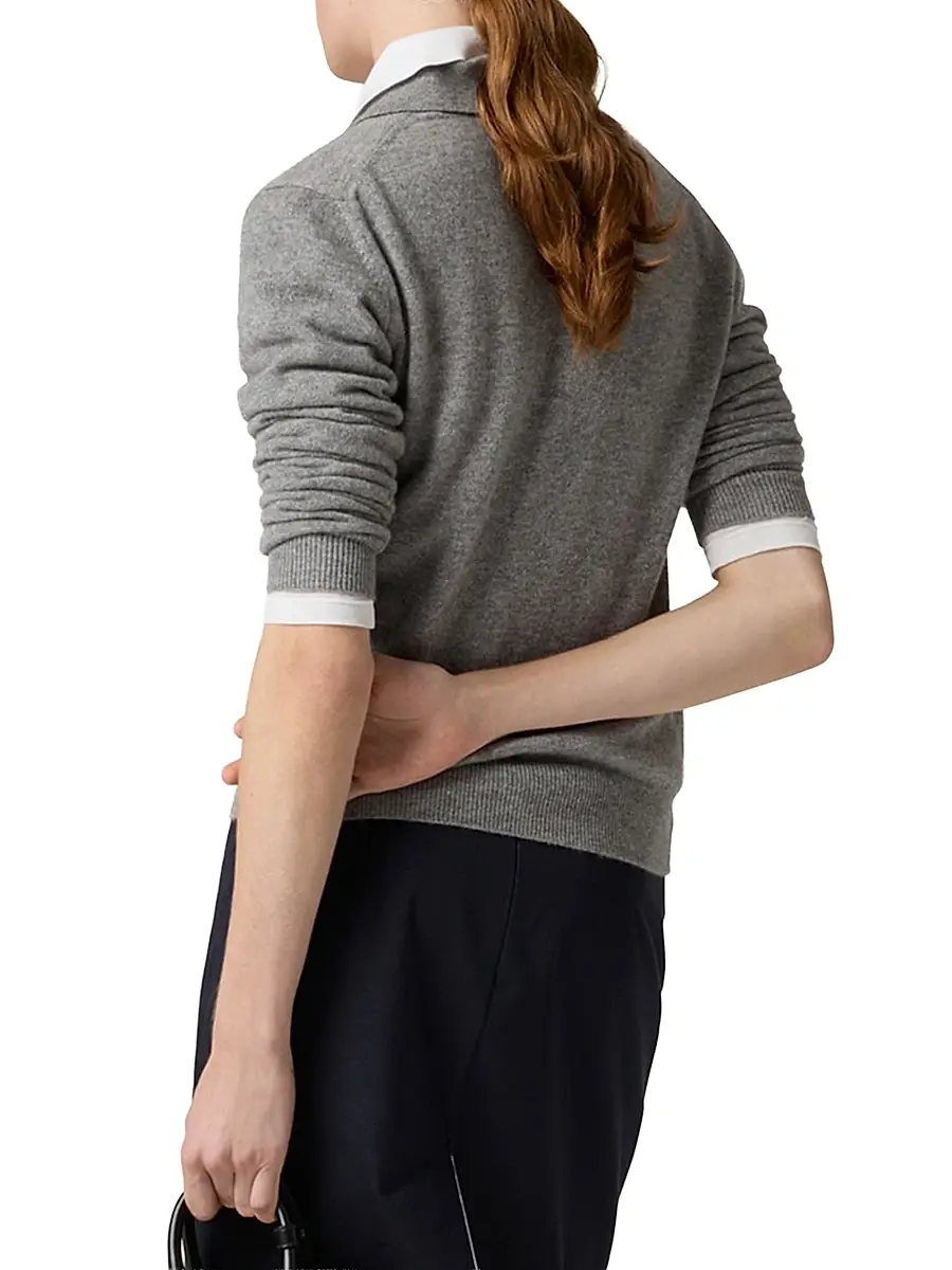 Miu Miu Women's Cashmere Cardigan - Grey | Thumbnail 4 Miu Miu Women's Cashmere Cardigan - Grey | Thumbnail 4