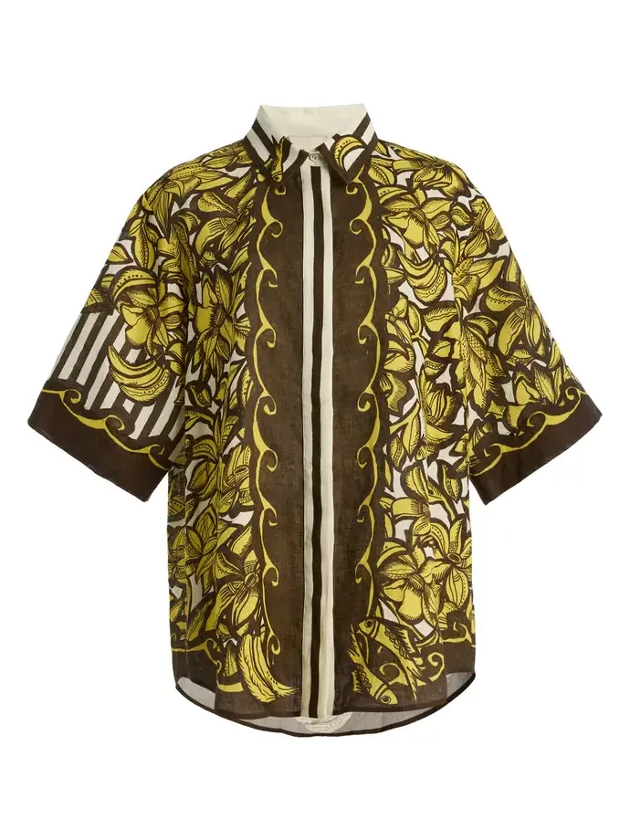 ALÉMAIS Mona Printed Hemp Shirt