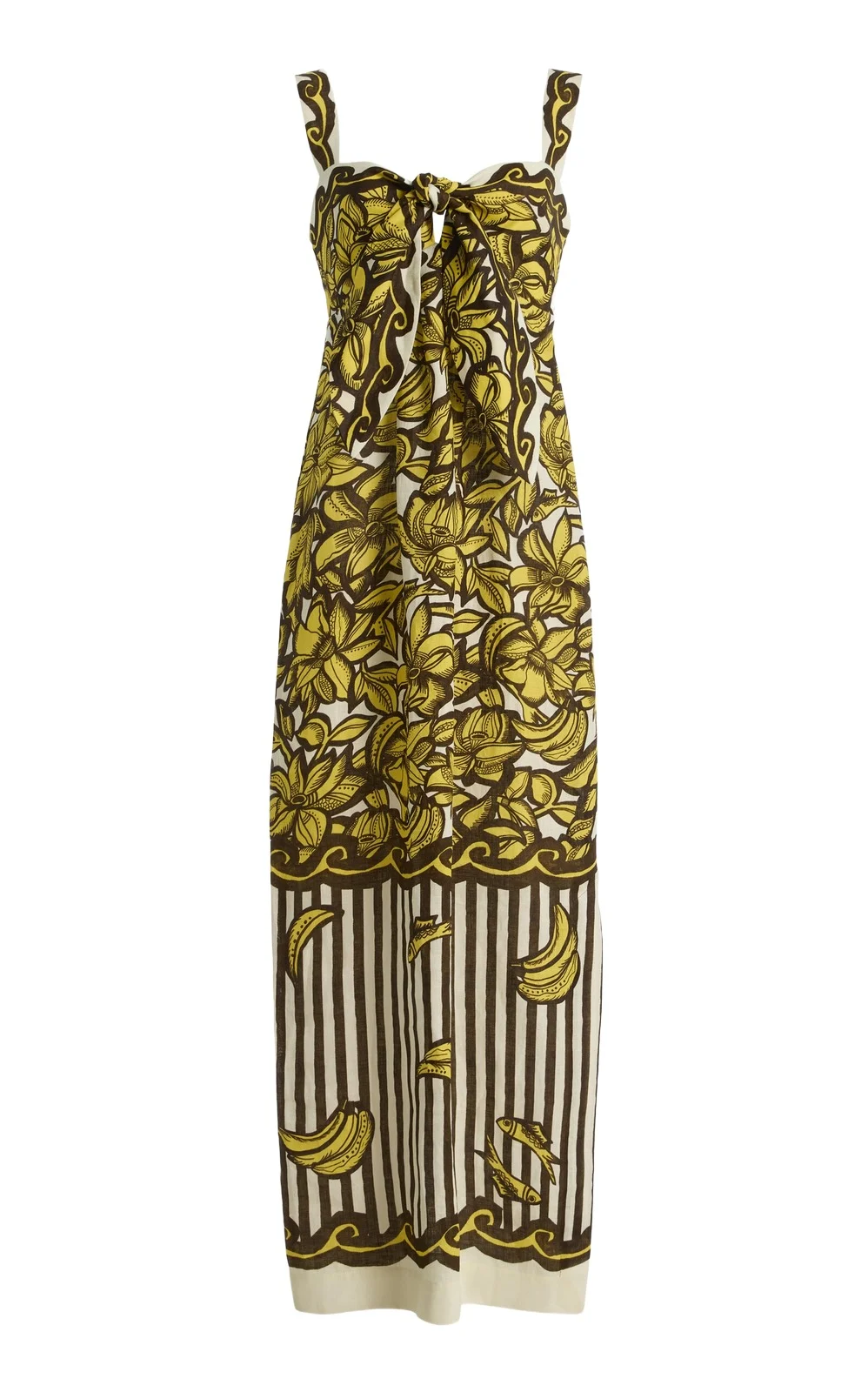 Mona Printed Hemp Midi Dress