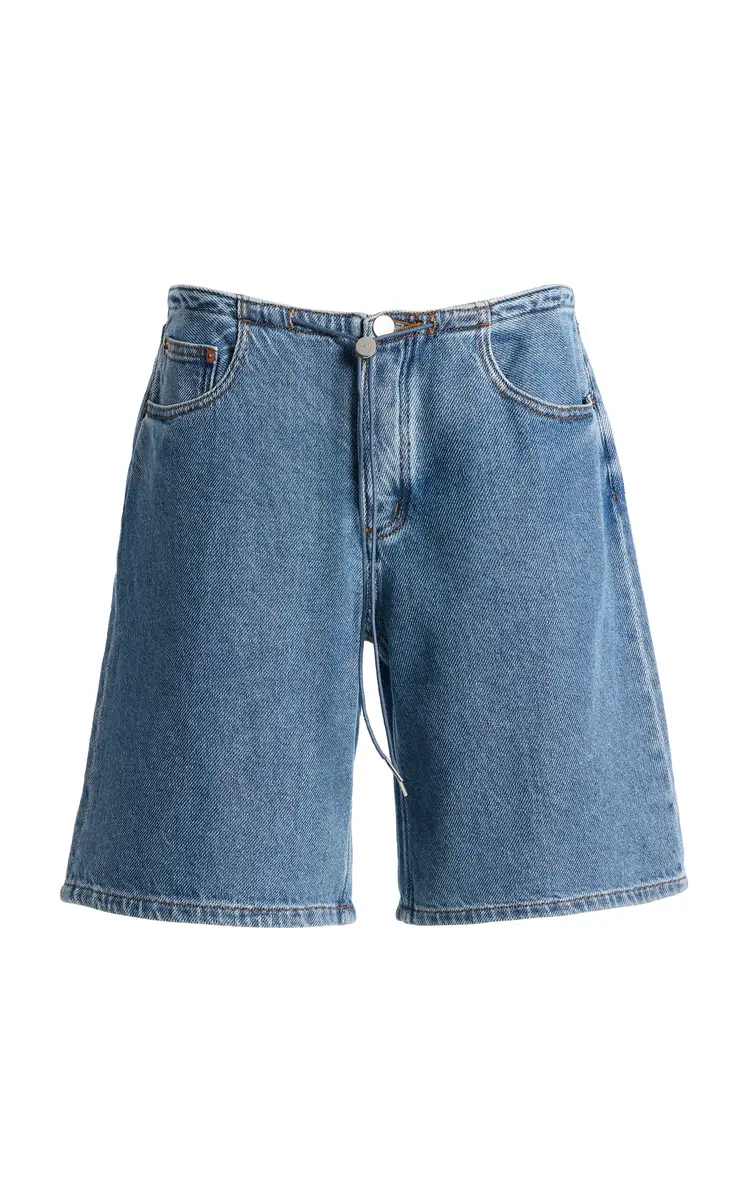 STILL HERE Cool Cotton Denim Shorts | Image 1 STILL HERE Cool Cotton Denim Shorts | Image 1