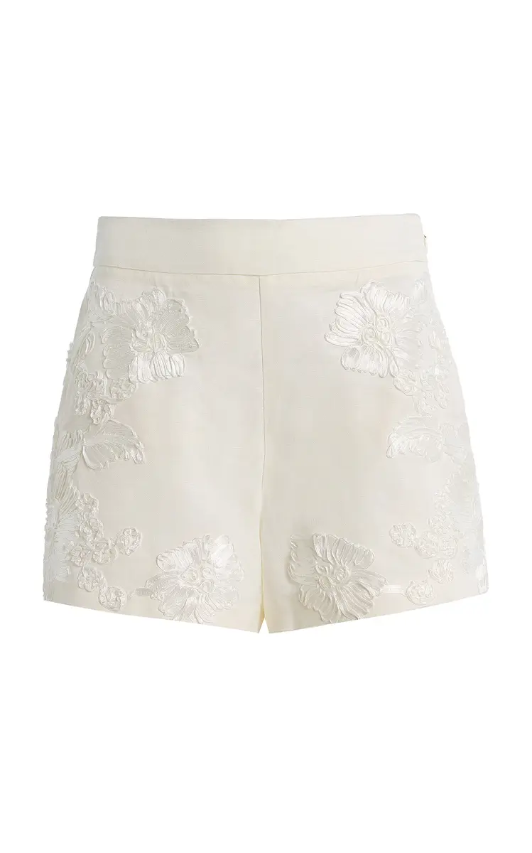 Simkhai Sammie Embroidered Linen-Blend Shorts | Thumbnail 4 Simkhai Sammie Embroidered Linen-Blend Shorts | Thumbnail 4