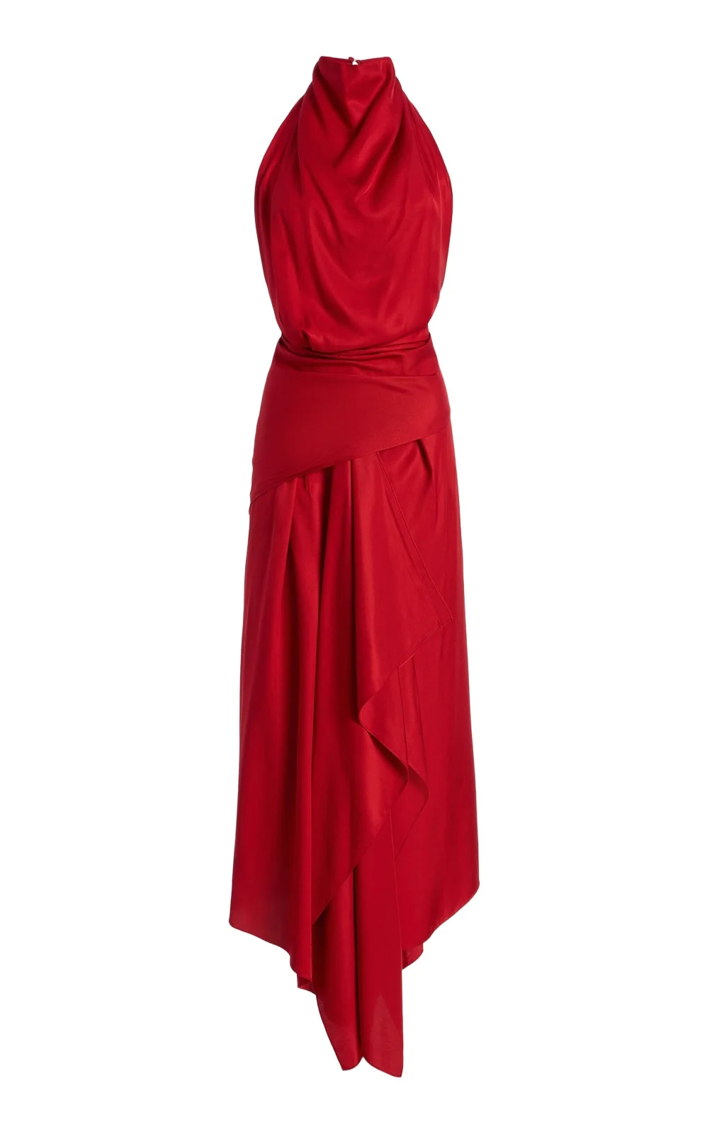 Exclusive The Marin Draped Twill Midi Scarf Dress Exclusive The Marin Draped Twill Midi Scarf Dress