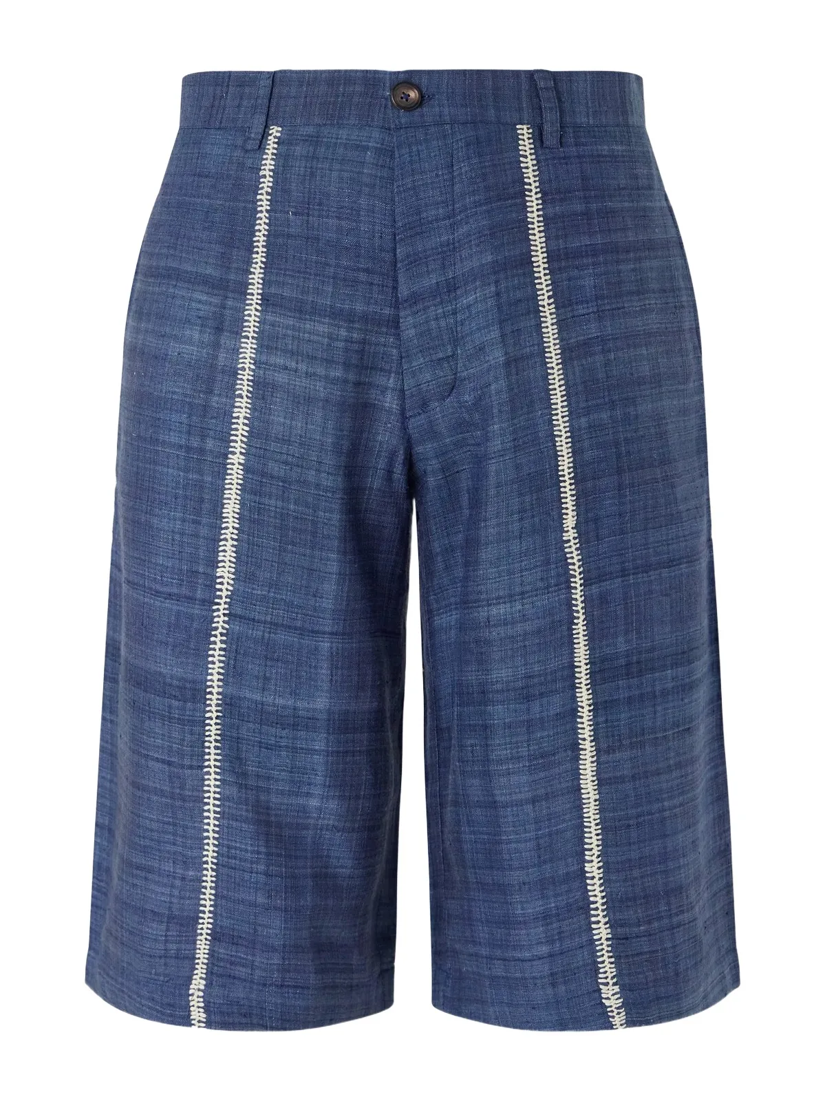 Rabari Straight-Leg Embroidered Silk Shorts - Men Rabari Straight-Leg Embroidered Silk Shorts - Men
