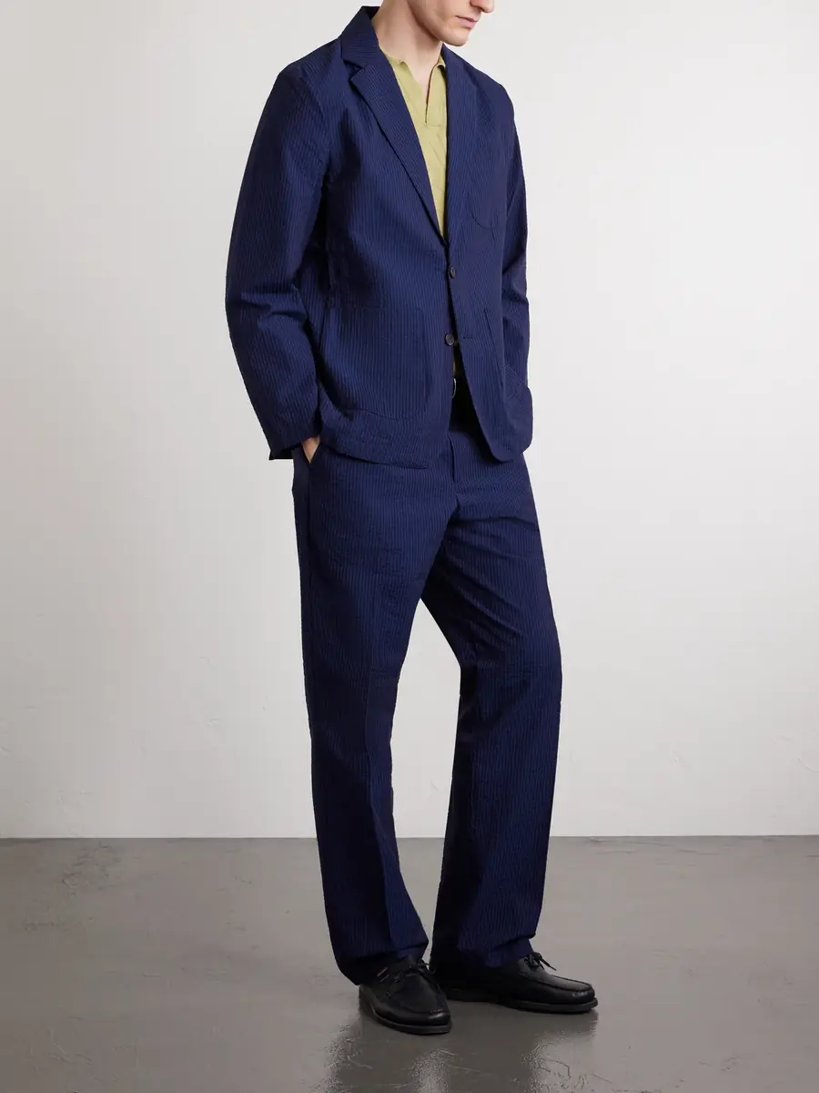Portuguese Flannel Atlantico Organic Cotton-Seersucker Suit Jacket - Men | Thumbnail 2 Portuguese Flannel Atlantico Organic Cotton-Seersucker Suit Jacket - Men | Thumbnail 2