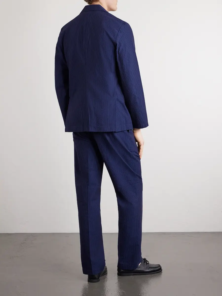 Portuguese Flannel Atlantico Organic Cotton-Seersucker Suit Jacket - Men | Thumbnail 4 Portuguese Flannel Atlantico Organic Cotton-Seersucker Suit Jacket - Men | Thumbnail 4